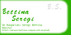 bettina seregi business card